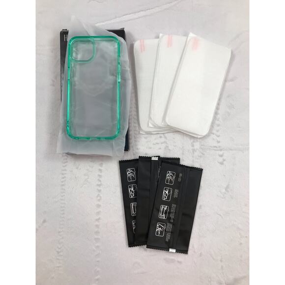 For iPhone 13 & 14 4 in 1 Case And 3 Tempered Glass Protector Open Box - Picture 3 of 3